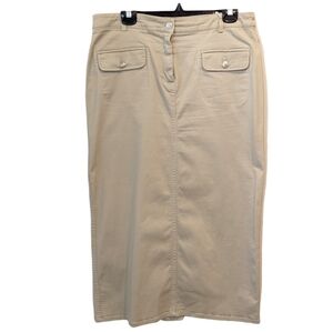 Addition Elle Y2K Tan Khaki Safari Maxi Skirt Plus Size 14